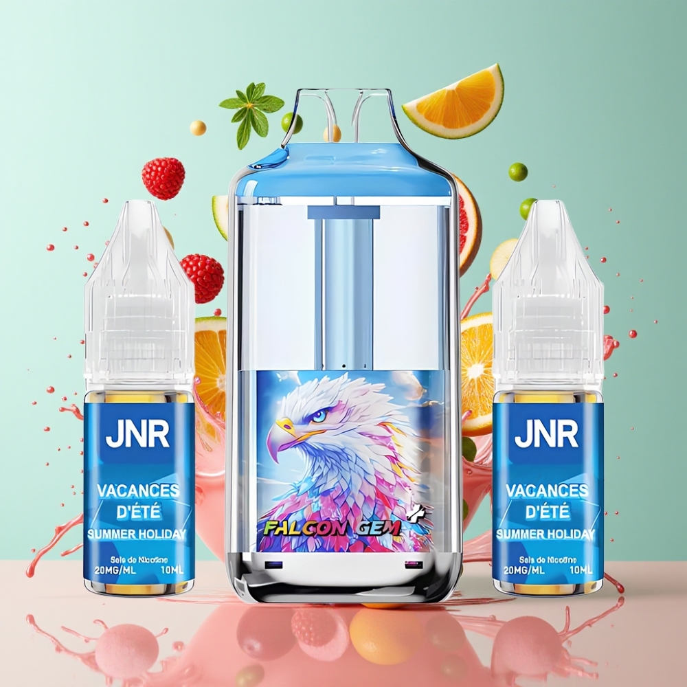 Italia ingrosso JNR Falcon GEM⁺ 30000 Puff Pod Ricaricabile con Schermo Batteria, Serbatoio Visibile, 2 10ml E-liquid, 950mAh, Dual Mesh