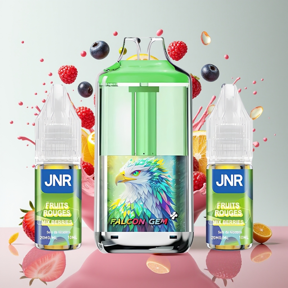 JNR Falcon GEM⁺ 30000 Puff Pod Ricaricabile Italia Ingrosso con Serbatoio Visibile, 950mAh, 2 10ml Mix di Bacche