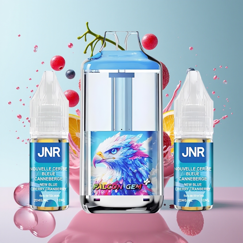 JNR Falcon GEM⁺ 30000 Puffs Italia Ingrosso Pod Vape Ricaricabile, Serbatoio Visibile, 950mAh, Blu Ciliegia Mirtillo Rosso