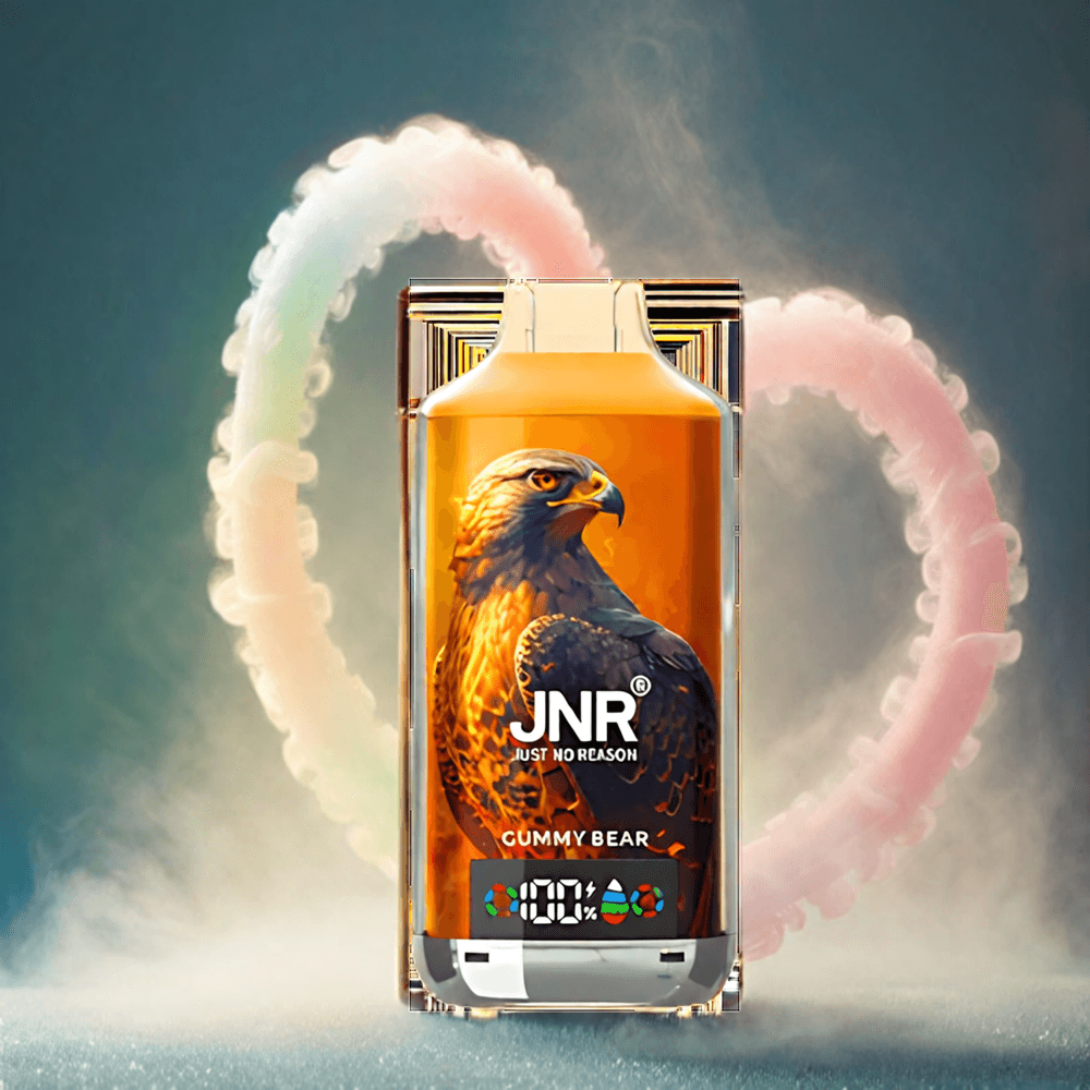 Italia Ingrosso JNR Falcon X 18000 Puffs Gummy Bear con Display Digitale, Bobina a doppia maglia, 24ml e Ricarica Tipo-C