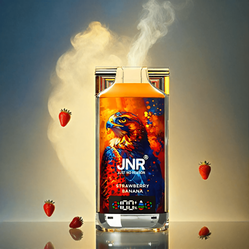 Italia Ingrosso JNR Falcon X 18000 Puffs Vape Fragola Banana - 750mAh Batteria, 24ml E-liquid, Bobina a doppia maglia, Digital Display, Type-C Ricarica Rapida
