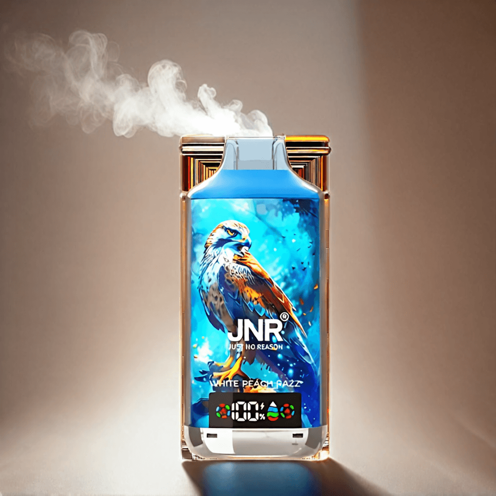 JNR Falcon X Italia Ingrosso 18000 Puffs Bianca Pesca Lampone con Schermo Digitale, Bobina a doppia maglia, Ricarica Type-C