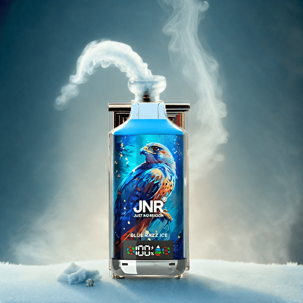 JNR Falcon X Italia Ingrosso 18000 Puffs Blue Razz Ice con Display Digitale, 24ml E-liquid, Bobina a doppia maglia & Dual Core, Ricarica Type-C