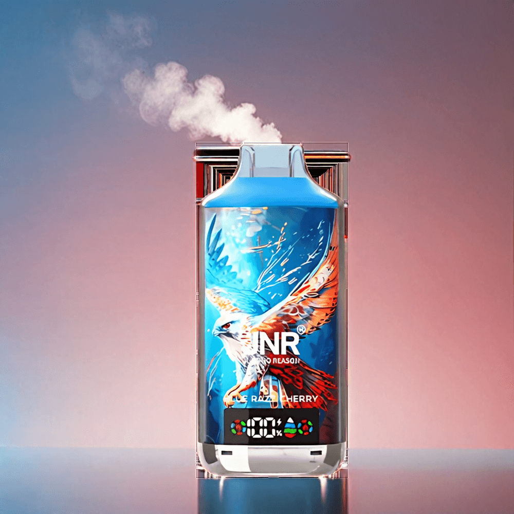 JNR Falcon X Italia Ingrosso 18000 Puffs Dispositivo di Vaporizzazione Blu Razz Ciliegia, 24ml e-Liquid, Bobina a doppia maglia, Display Digitale, Ricarica Type-C