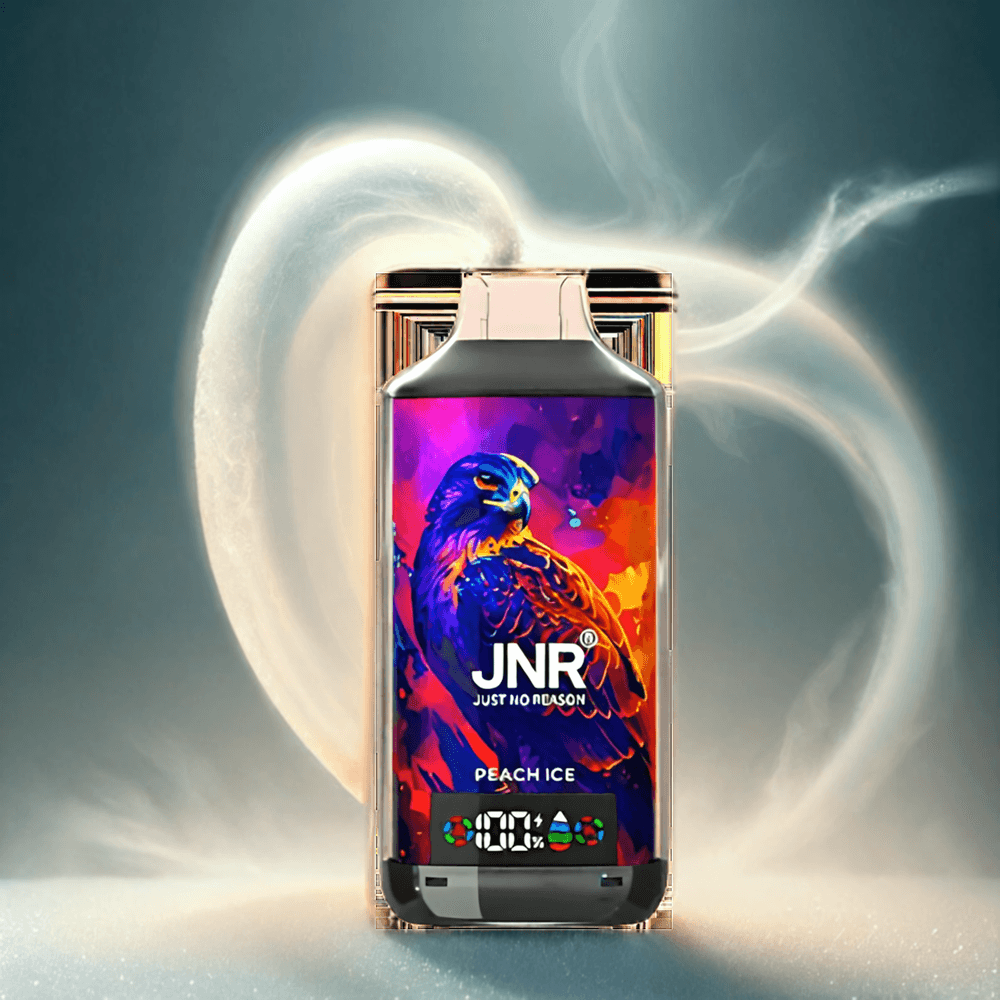 JNR Falcon X Italia Ingrosso 18000 Puffs Peach Ice (Ghiaccio Pesca) con 750mAh Batteria, 24ml E-liquid, Bobina a doppia maglia & Digital Display, Type-C Quick Charge