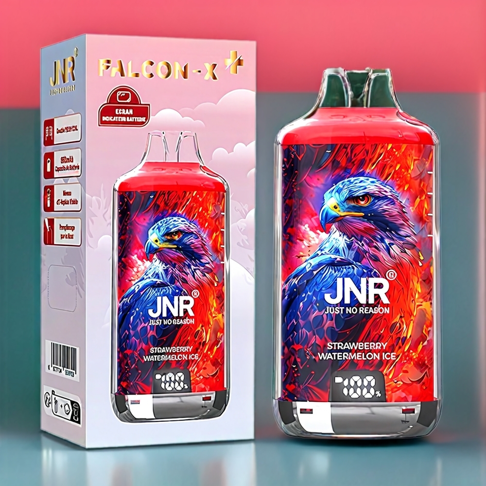 JNR Falcon X⁺ 28000 Puff Fragola Anguria Ghiaccio Italia ingrosso con Ricarica dall'Alto, 2 10ml E-liquid, Batteria 950mAh, Schermo Indicatore