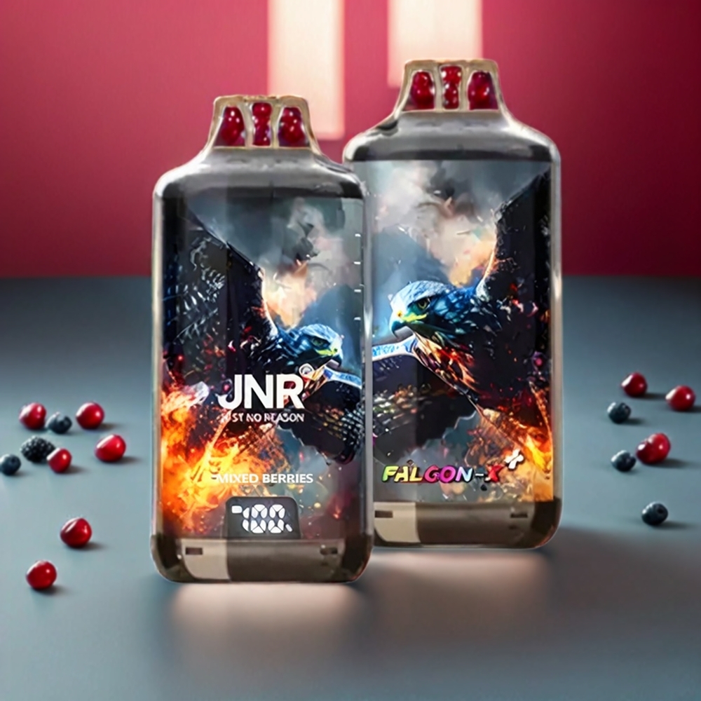 JNR Falcon X⁺ 28000 Puff Italia Ingrosso - Bacche Miste, Ricaricabile, Schermo Batteria, 2 10ml E-Liquid, 950mAh, Tipo-C