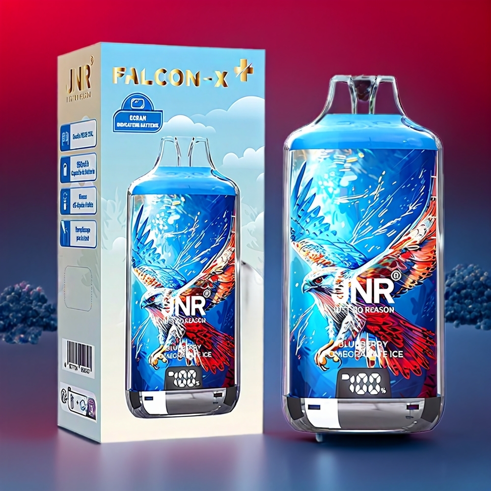 JNR Falcon X⁺ 28000 Puff Italia ingrosso con Livello di Liquido Visibile, Ricarica dall'Alto, 1.2Ω Dual Bobina a maglie Pre-primato