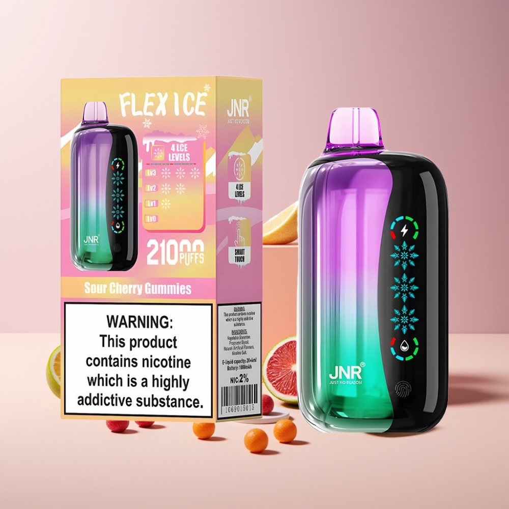 JNR Flex Ice 21000 Puff Italia ingrosso Disposable Vape Gommine Acide con Ice Adjustable, 26ml, Tipo-C