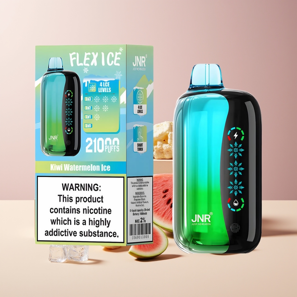 JNR Flex Ice 21000 Puff Italia ingrosso Disposable Vape Kiwi Anguria Ice con Ice Adjustable, 26ml, Airflow Regolabile