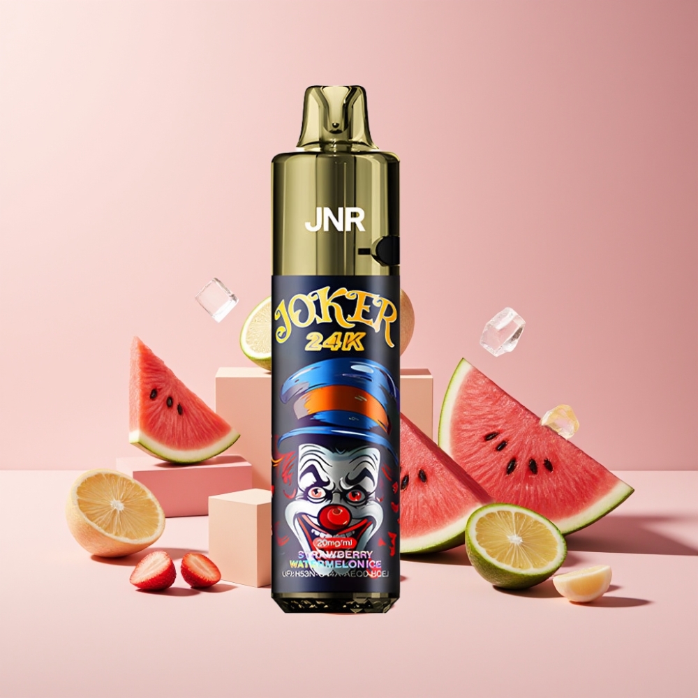 JNR Joker 24K Puffs Disposable Vape Fragola Anguria Ghiaccio - Italia Ingrosso - 2+10ml Ricaricabile, 800mAh, 24000 Puffs, 2% Nicotina