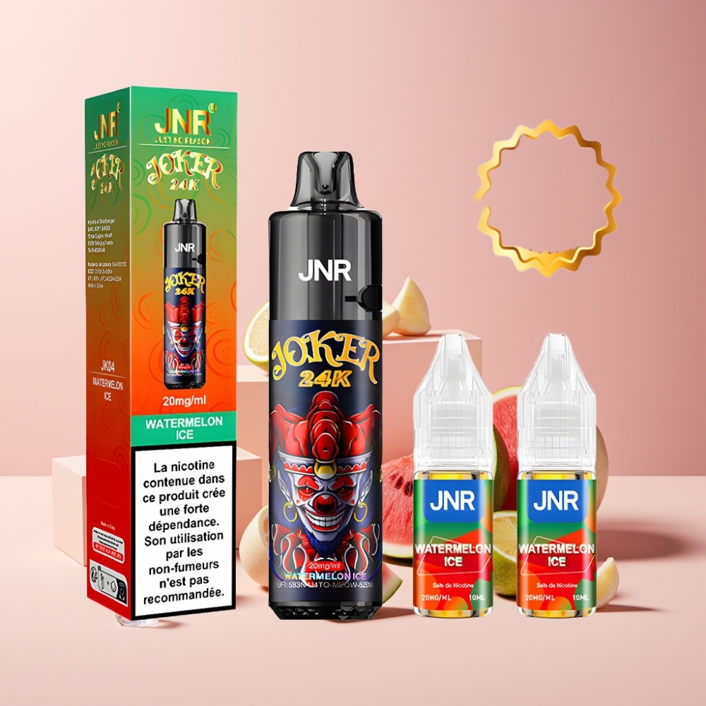 JNR Joker 24K Puffs Italia Ingrosso Disposable Vape Anguria Ghiaccio - 2+10ml Ricaricabile, 800mAh, 24000 Puffs