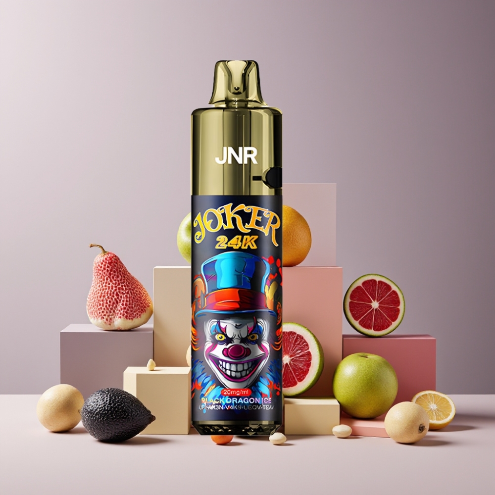 JNR Joker 24K Puffs Italia Ingrosso Disposable Vape Drago Nero Ghiaccio - 24000 Puff, 2+10ml Ricaricabile, 800mAh, Tipo-C