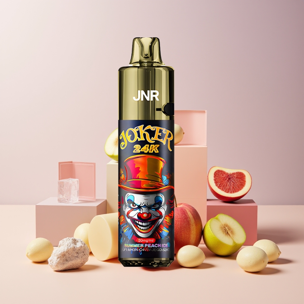JNR Joker 24K Puffs Italia Ingrosso – Pod Ricaricabile 10ml, Batteria 800mAh, Pesca Estiva Ghiacciata, 24000 Puff, 2% Nicotina