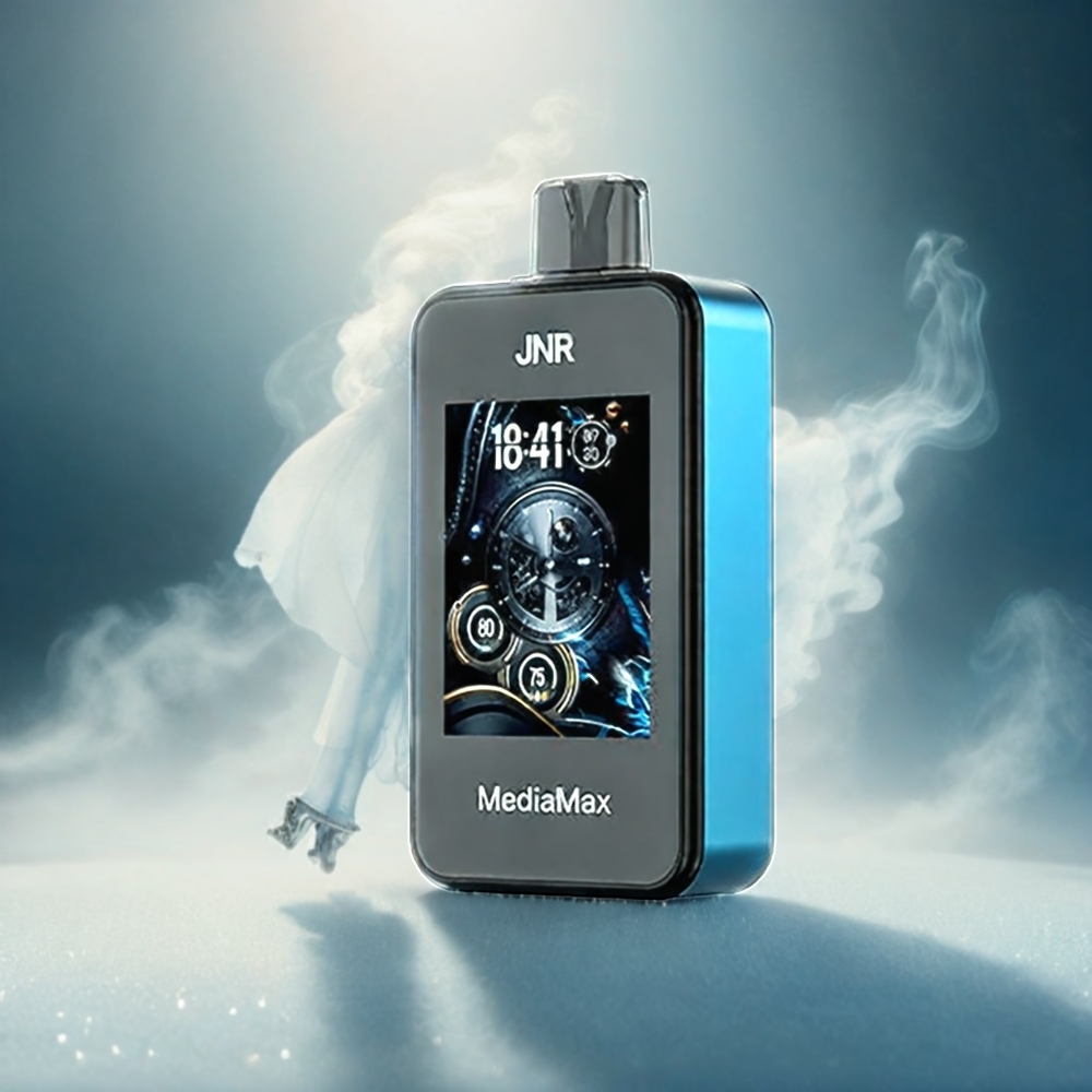 JNR MediaMax 40000 Puffs Italia Ingrosso - Blu Razz Ice - 21mL E-Liquid, 1000mAh Batteria, Ricarica Rapida Type-C, Display HD 2.4