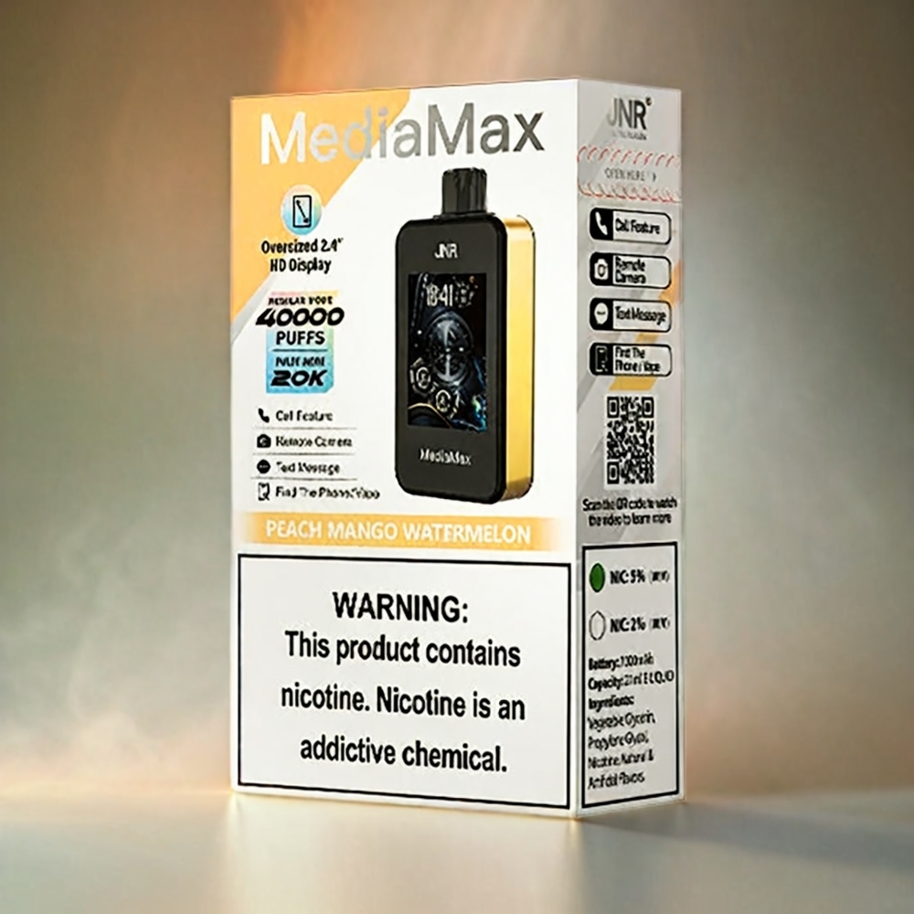 JNR MediaMax 40000 Puffs Italia Ingrosso - Pesca Mango Anguria con Display HD 2.4