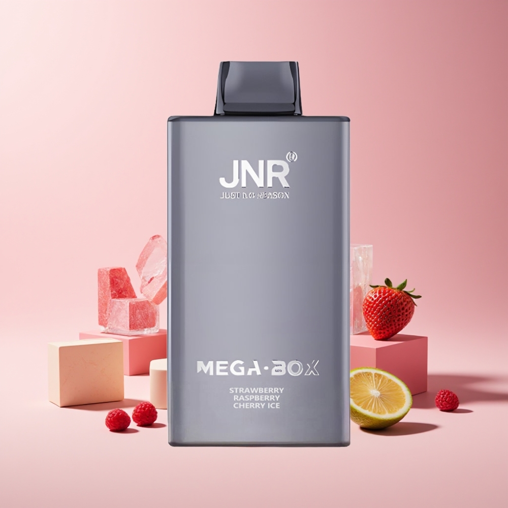 JNR Mega Box Italia Ingrosso 25000 Puff Fragola Lampone Ciliegia Ghiaccio - 30ml, 850mAh, Dual Mesh, Tipo-C