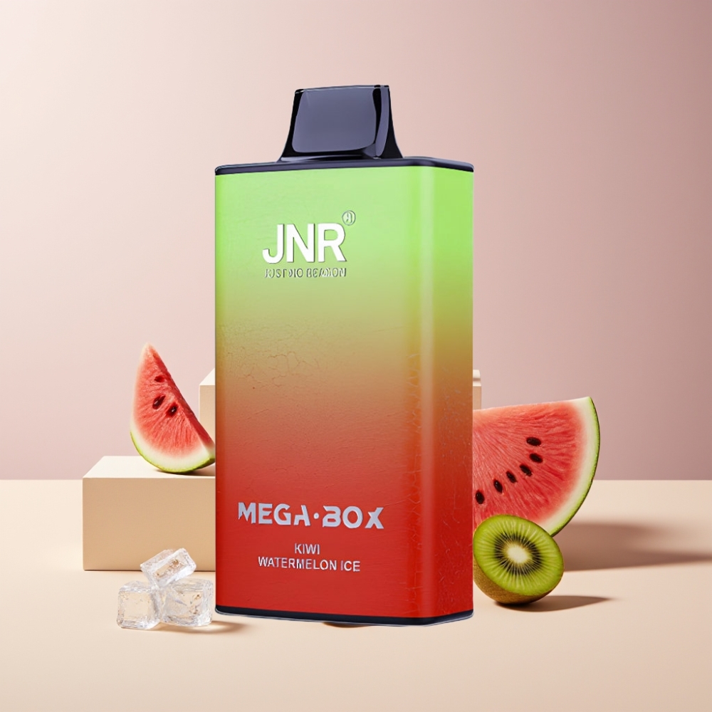 JNR Mega Box Italia Ingrosso 25000 Puff Kiwi Anguria Ghiaccio - 30ml, 850mAh, Dual Mesh, Tipo-C