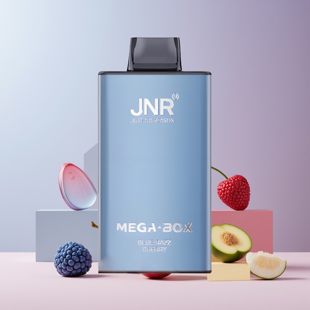 JNR Mega Box Italia ingrosso 25000 Puff Disposable Vape Lampone Blu Ciliegia 30ml 850mAh Dual Mesh
