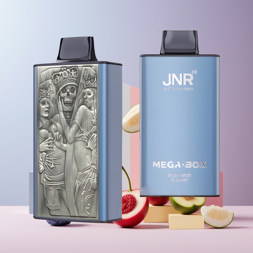 JNR Mega Box Italia ingrosso 25000 Puff Disposable Vape Lampone Blu Ciliegia 30ml 850mAh Dual Mesh