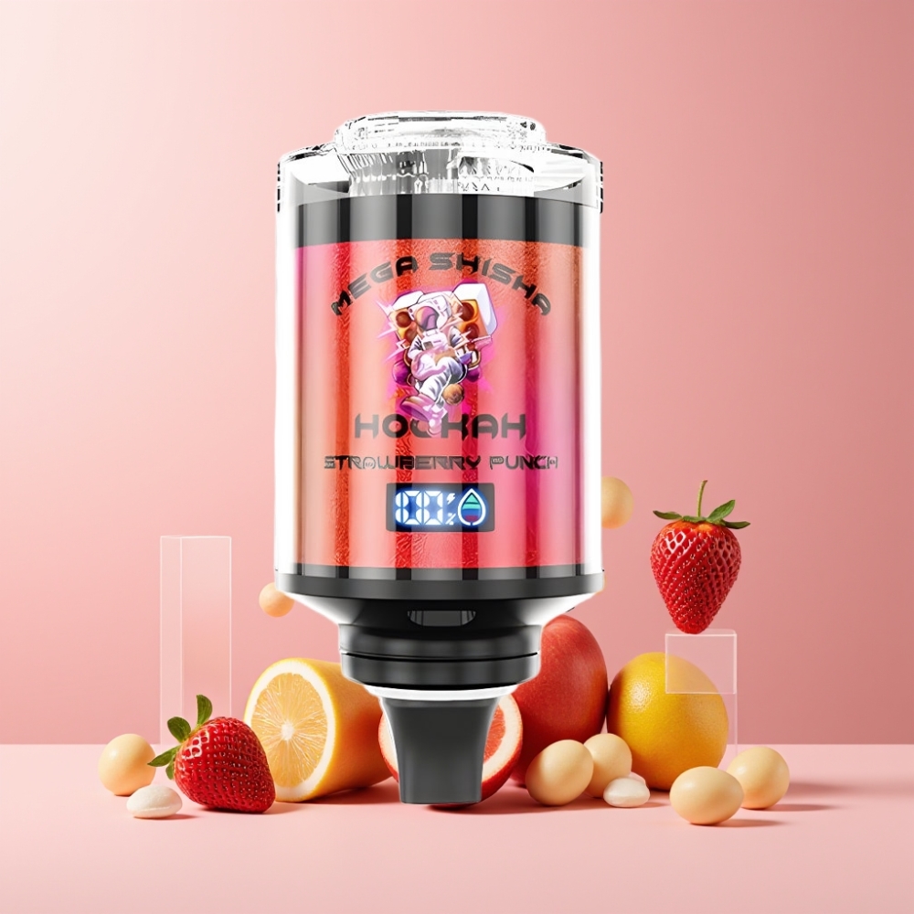 JNR Mega Shisha Hookah 100K Italia ingrosso 60ml 2200mAh Fragola Punch