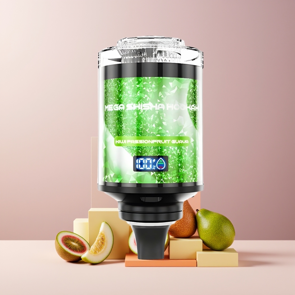 JNR Mega Shisha Hookah Italia Ingrosso 100K Desktop Kiwi Frutto della Passione Guava - 60ml, 2200mAh, 100K puff