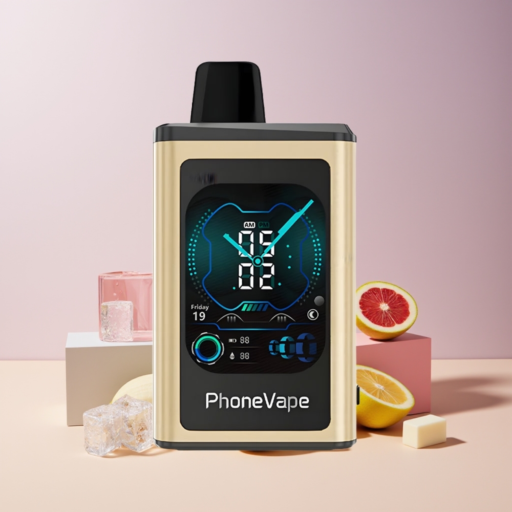 JNR PhoneVape 30000 puff Italia ingrosso Disposable Vape Banana Ghiaccio - 850mAh Ricaricabile, Turbo Mode, Schermo Completo