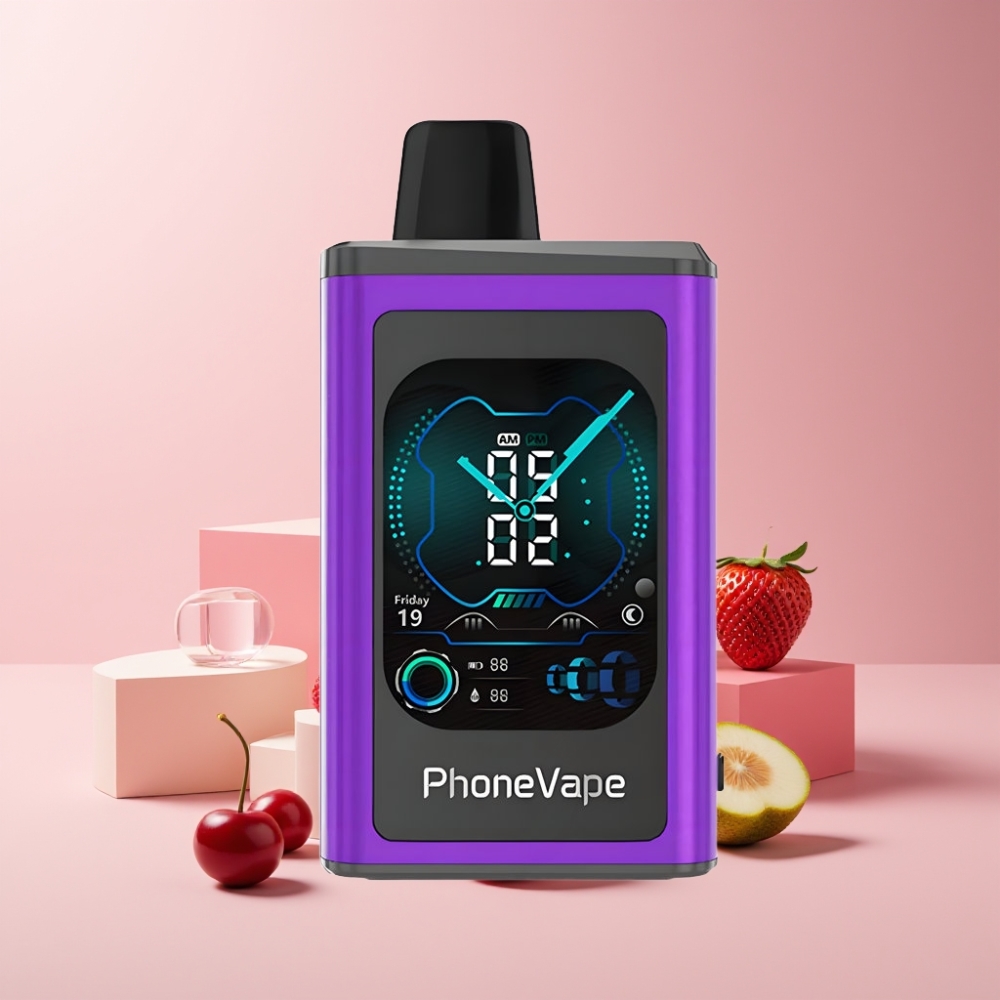 JNR PhoneVape 30000 puff Italia ingrosso Disposable Vape Ciliegia Fragola Lampone, 850mAh, Turbo Mode, Schermo Completo