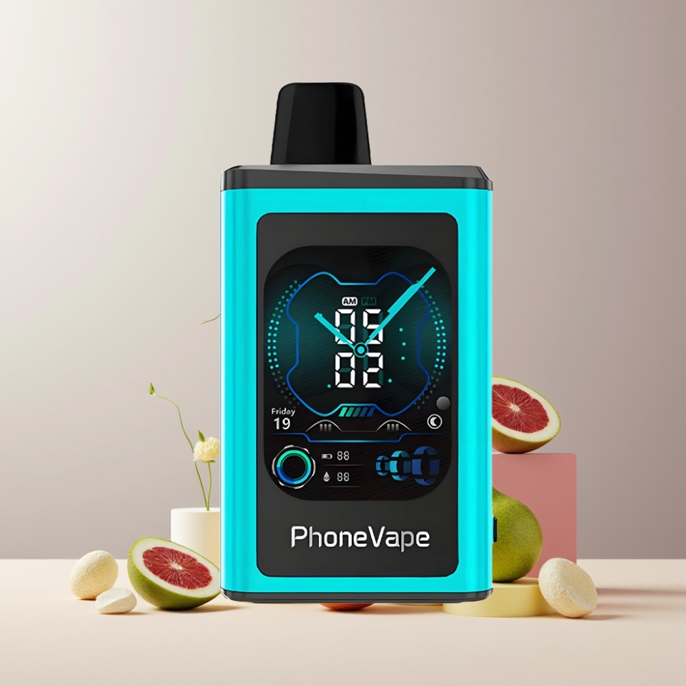 JNR PhoneVape 30000 puff Italia ingrosso Disposable Vape Menta Miami - 850mAh, Turbo, Aria Regolabile, Schermo Completo