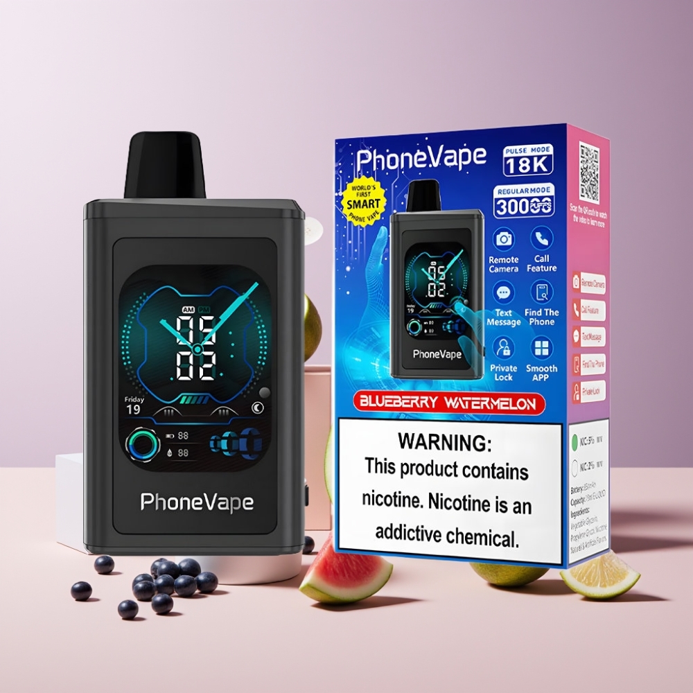 JNR PhoneVape 30000 puff Italia ingrosso Disposable Vape Mirtillo Anguria, 850mAh, Turbo Mode, Schermo Completo