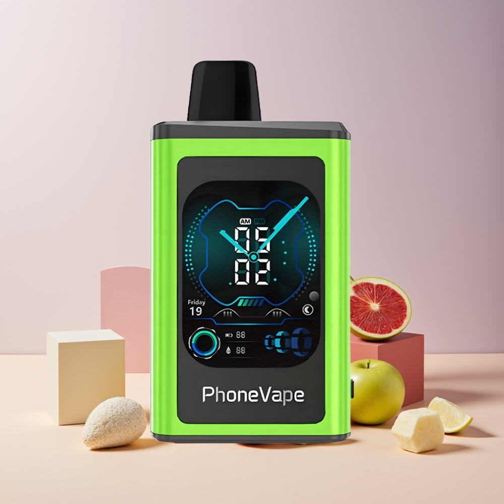 JNR PhoneVape 30000 puff Italia ingrosso Ricaricabile Tipo-C Mela Acida Ghiaccio Turbo Modalità Aria Regolabile Schermo Completo