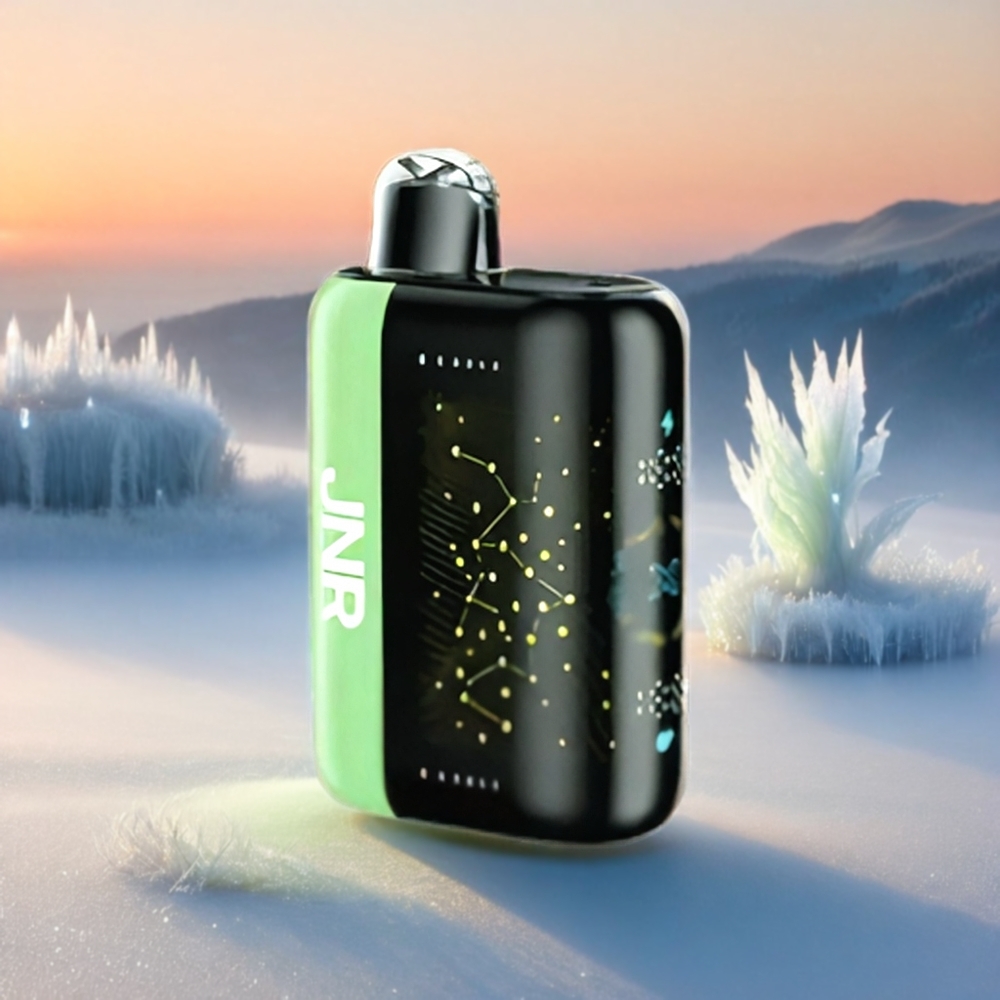 Italia Ingrosso JNR Plus-X 26000 Puffs Vape Mela Congelata – 850mAh Batteria, 28ml E-liquid, 2% Nicotine, Bobina a doppia maglia, Type-C Quick Charge, 3D Curved Screen