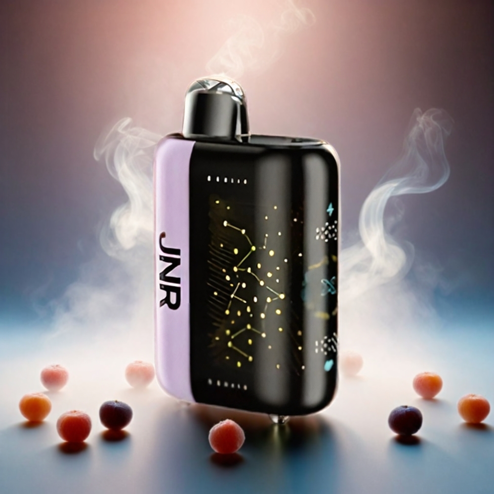 Italia Ingrosso JNR Plus-X 26000 Puffs Vape Pesca Mirtillo Caramella - 850 mAh Batteria, 28ml E-liquid, Bobina a doppia maglia