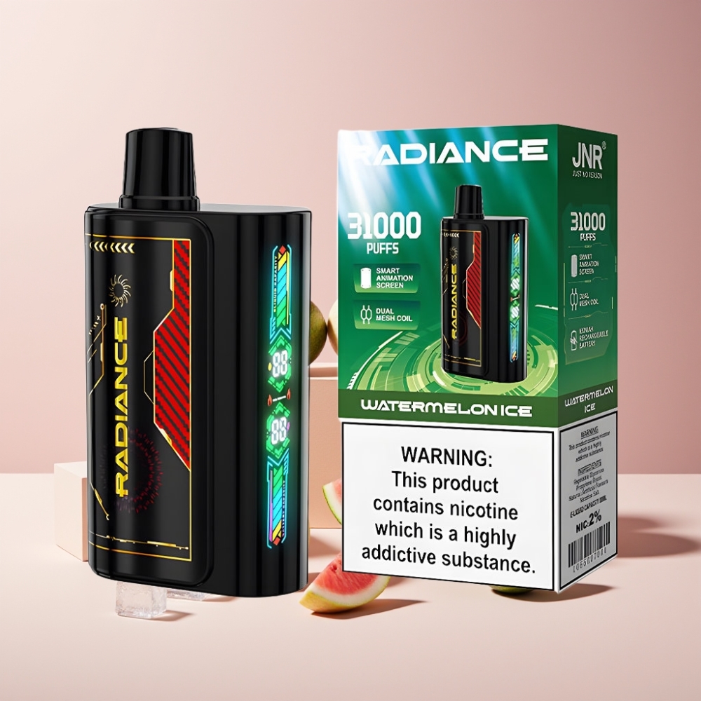 JNR Radiance 31000 Puff Italia Ingrosso Disposable Vape Anguria Ghiaccio 28ml Dual Mesh 950mAh