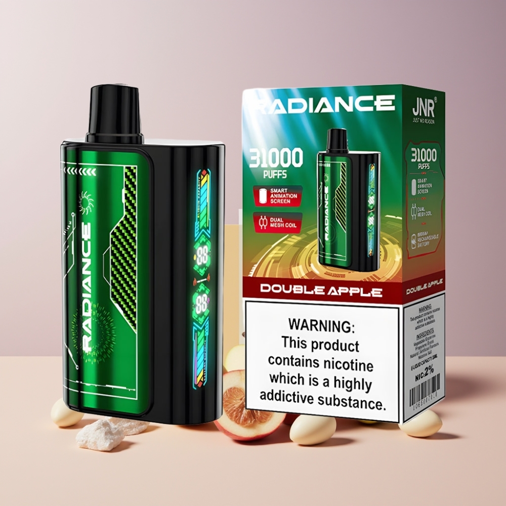 JNR Radiance 31000 Puff Italia Ingrosso Mela Doppia Disposable Vape 28ml Dual Mesh 950mAh
