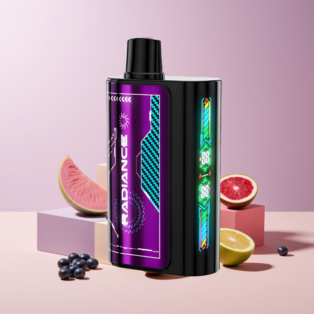 JNR Radiance Italia Ingrosso 31000 Puff Blu Mirtillo Lampone Aspre, 28ml, Dual Mesh, Ricaricabile