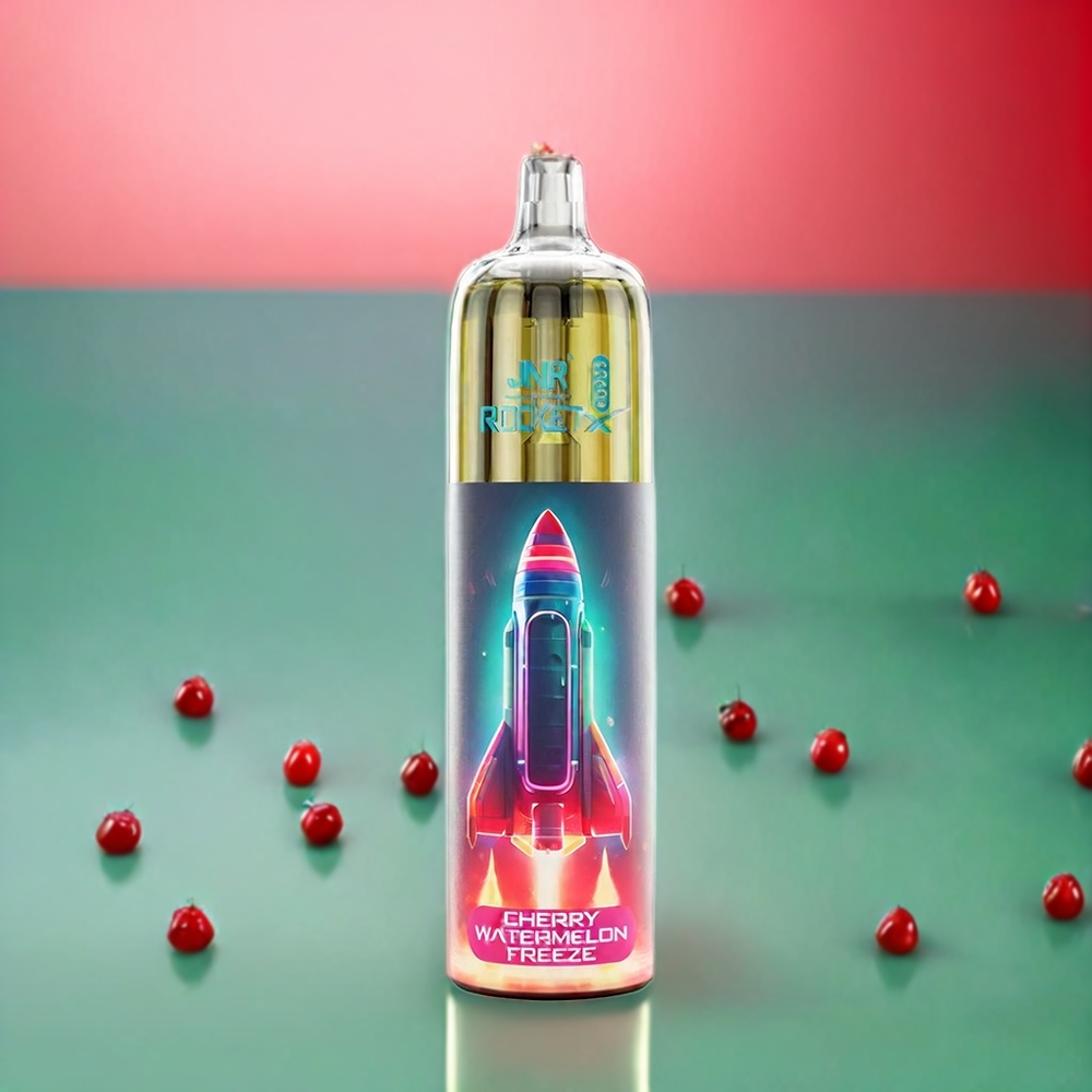 JNR Rocket X 12400 Puff Ciliegia Anguria Ghiacciata Italia Ingrosso con RGB, Ricarica Type-C e Flusso d'Aria Regolabile