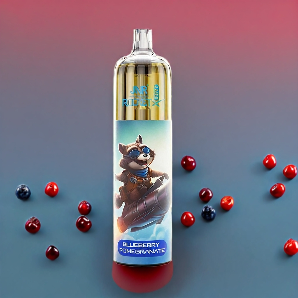 JNR Rocket X 12400 Puff Italia Ingrosso - Blu Mirtillo Melograno - Compatto, Ricaricabile Type-C, Luci RGB, 22ml E-liquid, 1.2 Ohm Bobina a maglie