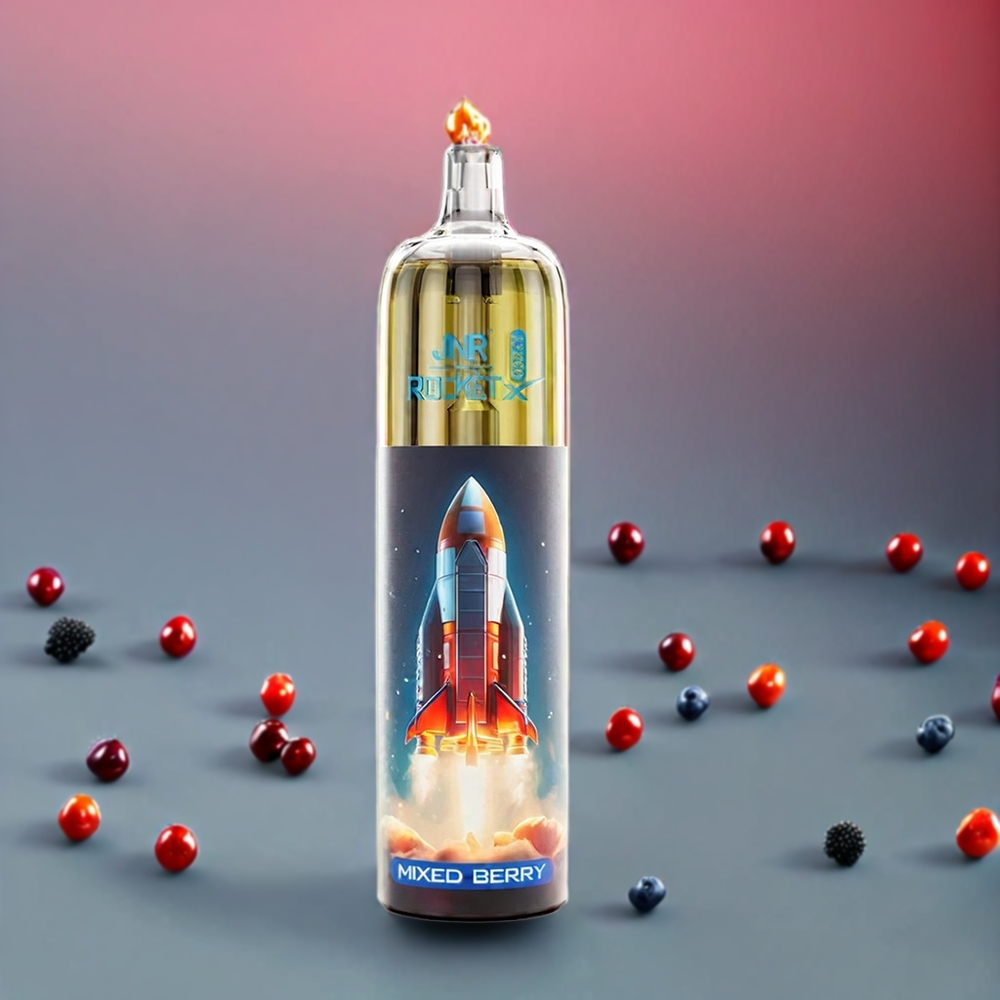 JNR Rocket X 12400 Puff Italia Ingrosso - Frutti di Bosco Misti, Compatto, Ricaricabile Type-C, Luci RGB, 22ml E-liquid, 1.2 Ohm Bobina a maglie
