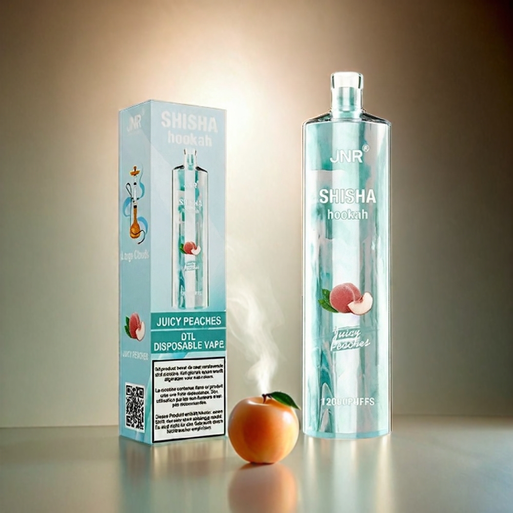 Italia Ingrosso JNR Shisha Hookah 12000 Puffs Gusto Pesche Succose - 750mAh, 24ml, Ricarica Type-C