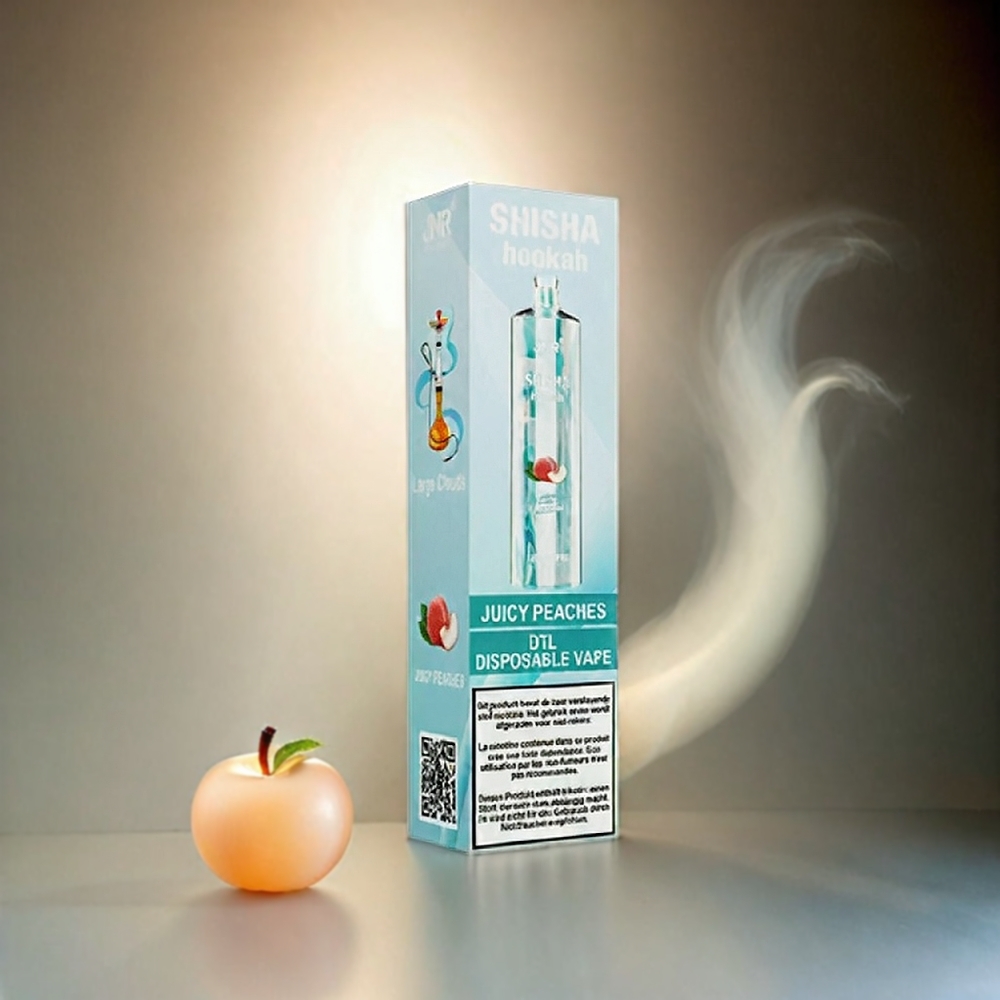 Italia Ingrosso JNR Shisha Hookah 12000 Puffs Gusto Pesche Succose - 750mAh, 24ml, Ricarica Type-C