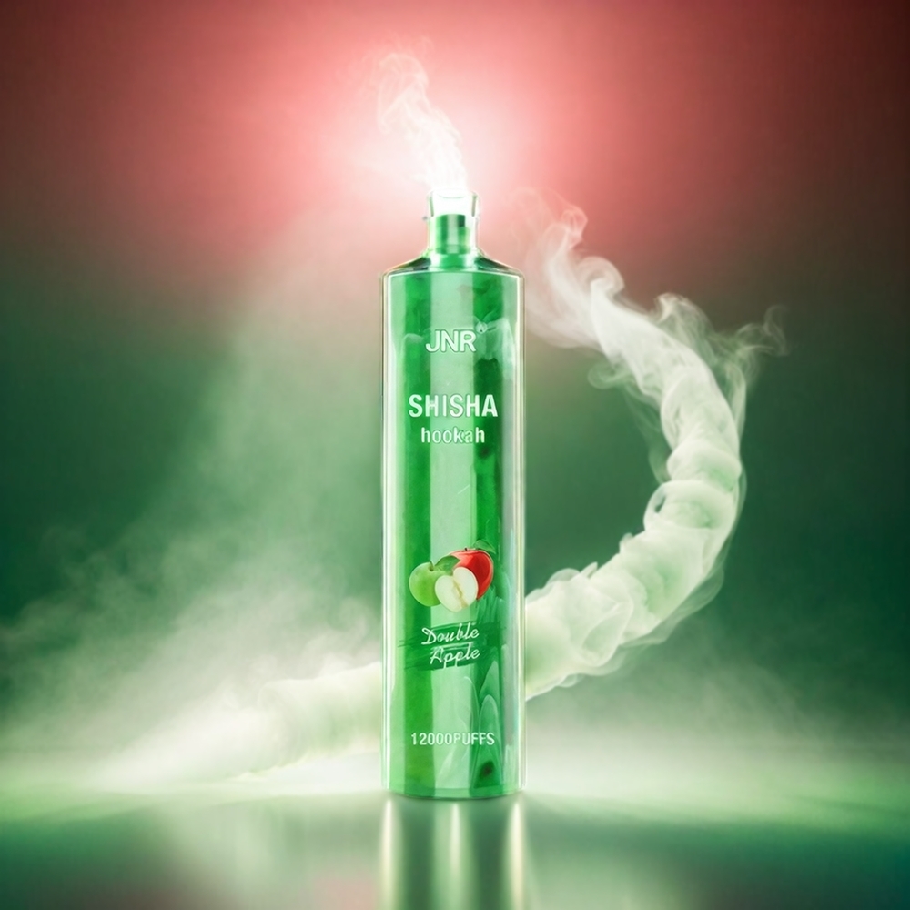 JNR Shisha Hookah 12000 Puffs Italia Ingrosso - Doppia Mela - 24ml E-liquido - 750mAh - 0.6 Ohm Mesh Coil - Type-C