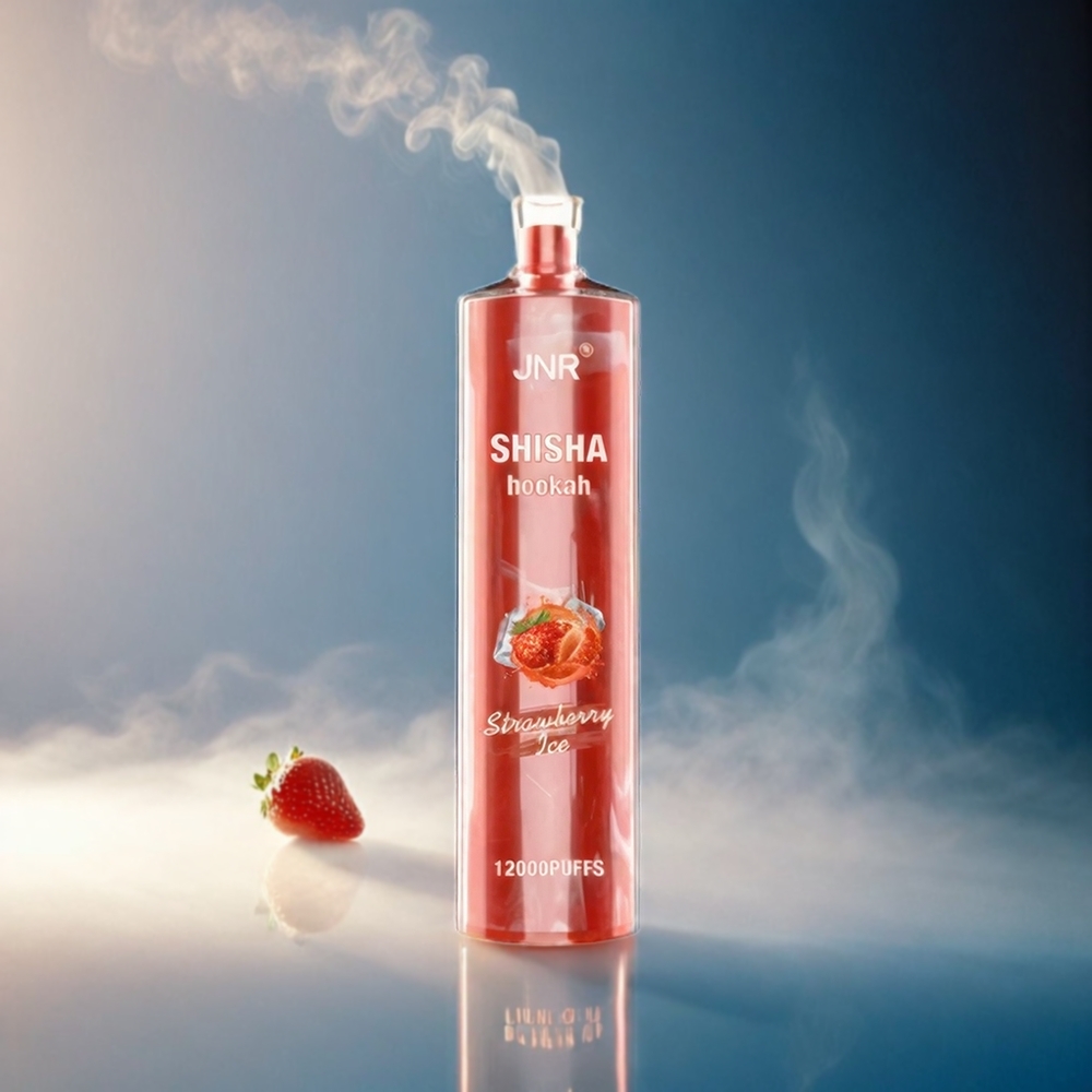 JNR Shisha Hookah Italia Ingrosso 12000 Puffs Fragola Ghiaccio 750mAh Type-C 24ml Mesh Coil 0.6 Ohm