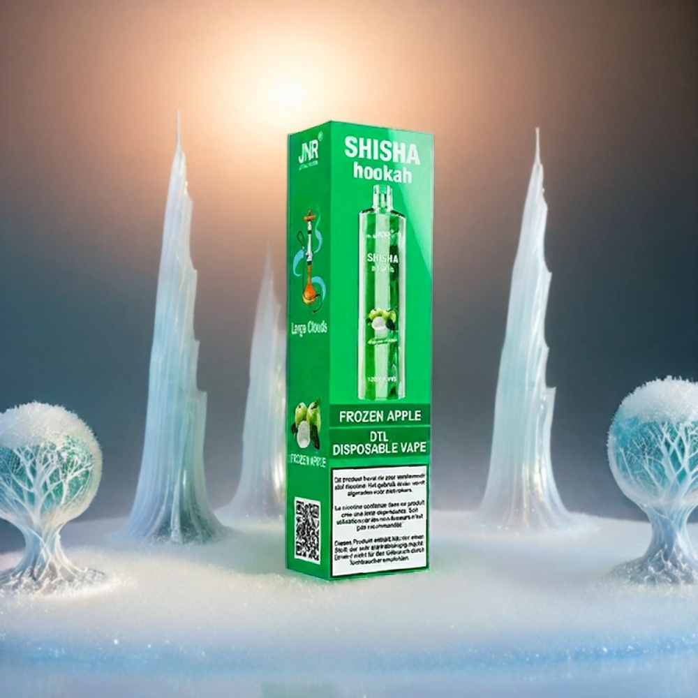 JNR Shisha Hookah Italia Ingrosso 12000 Puffs - Mela Gelata - 750mAh - 24ml - 0.6 Ohm Mesh Coil - 10 Pezzi/Pacco - Tipo-C Ricarica Rapida