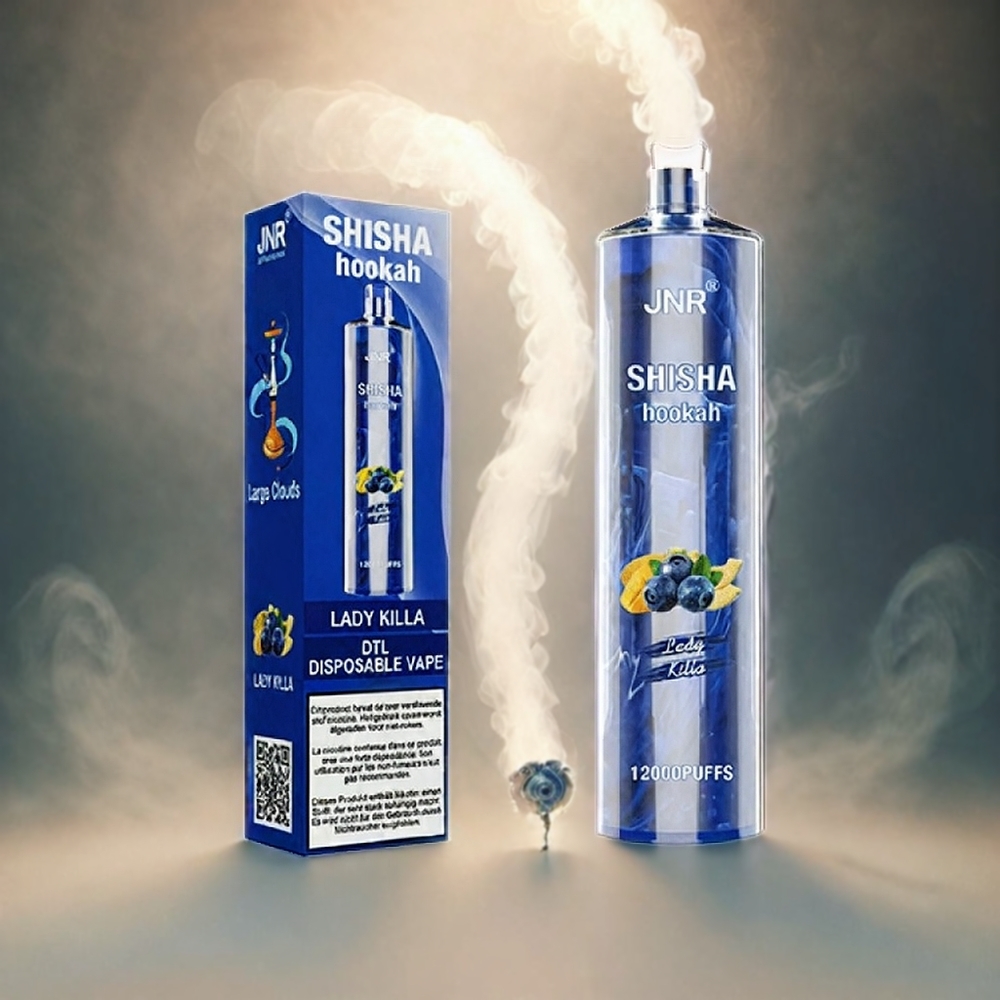 JNR Shisha Hookah Italia Ingrosso 12000 Puffs Vape Lady Killa - 24ml E-Liquid, 750mAh, 0.6 Ohm Mesh Coil, Type-C