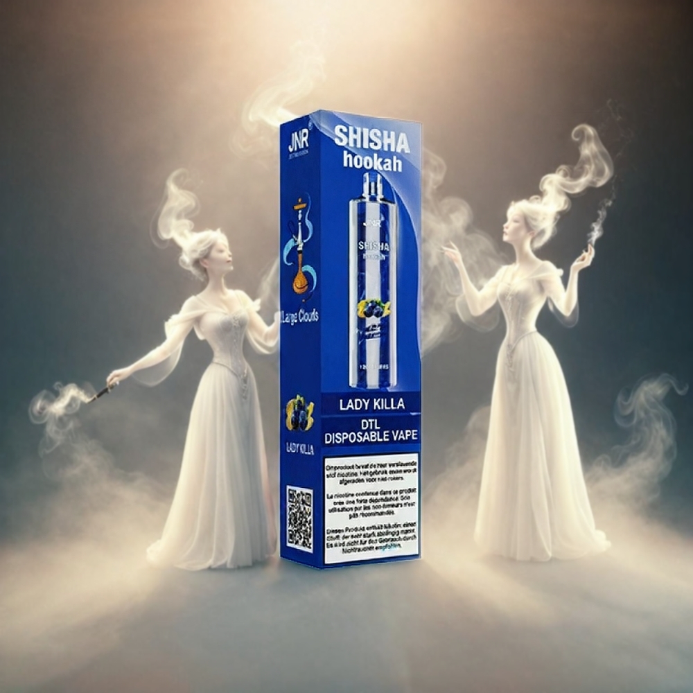 JNR Shisha Hookah Italia Ingrosso 12000 Puffs Vape Lady Killa - 24ml E-Liquid, 750mAh, 0.6 Ohm Mesh Coil, Type-C