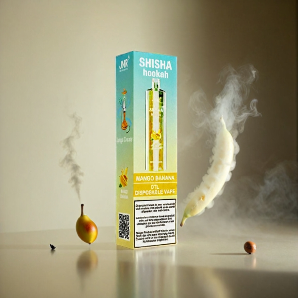 JNR Shisha Hookah Italia Ingrosso 12000 Puffs Vape Mango Banana, 24ml 750mAh Type-C