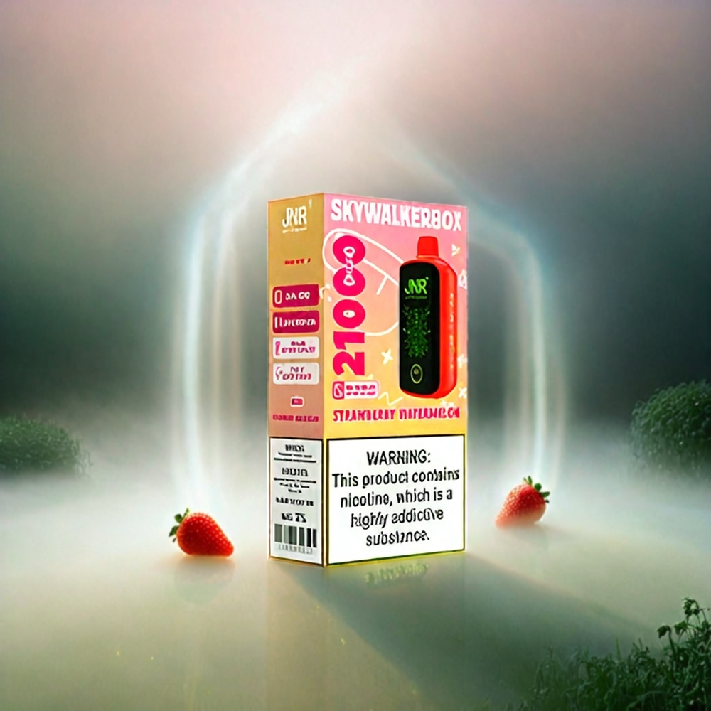 Italia Ingrosso JNR Skywalker Box 21000 Puffs Fragola Anguria - 25ml E-Liquid, 850mAh Batteria, Ricarica Type-C, Display Intelligente