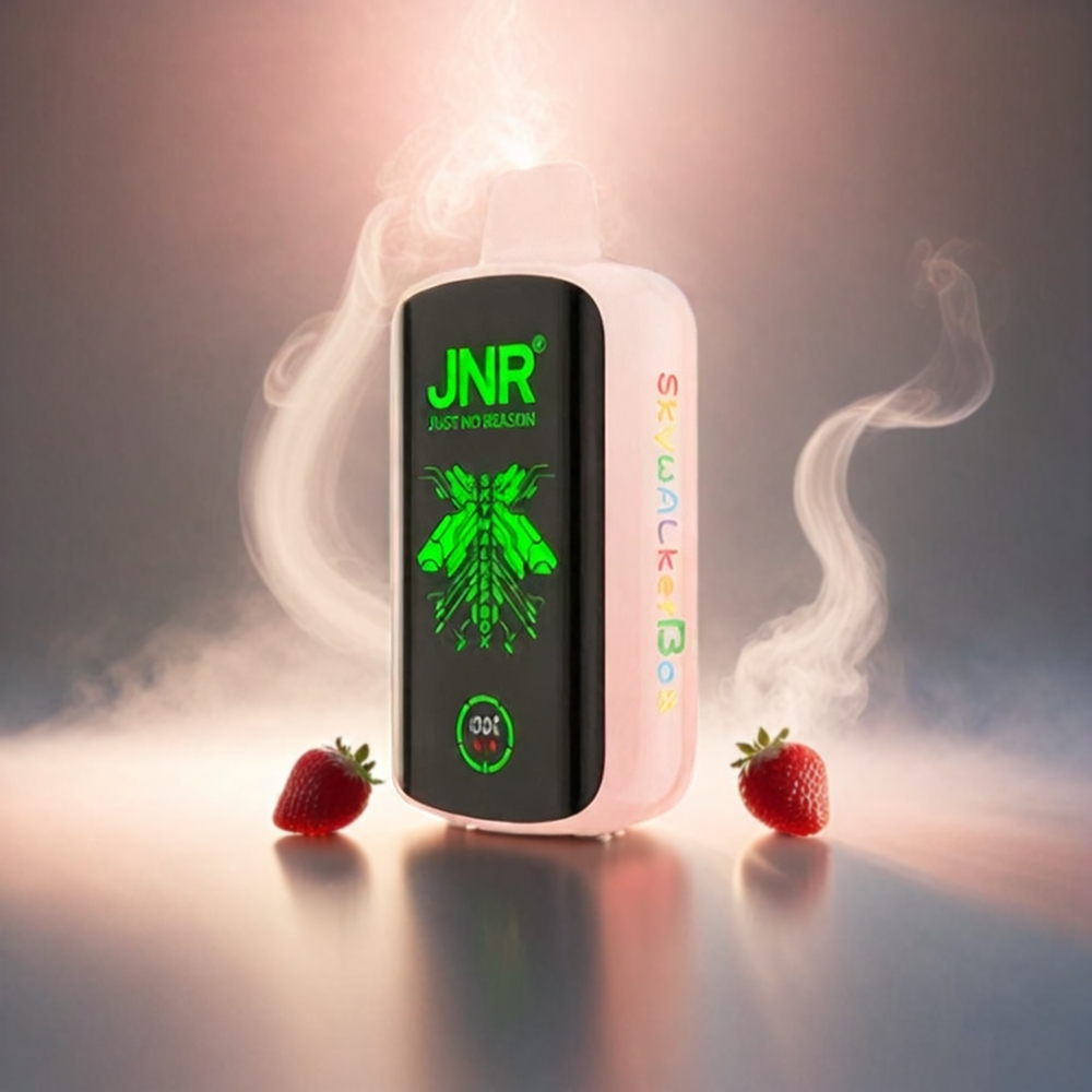 Italia Ingrosso JNR Skywalker Box 21000 Puffs Fragola Lampone Ciliegia - 25ml E-Liquid, 850mAh, Tipo-C, Display Intelligente, Doppia Mesh