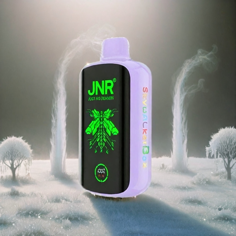 Italia Ingrosso JNR Skywalker Box 21000 Puffs Vape Ghiaccio d'Uva con Display Intelligente a Schermo Intero, Batteria 850 mAh, Bobina a doppia maglia e Ricarica Type-C